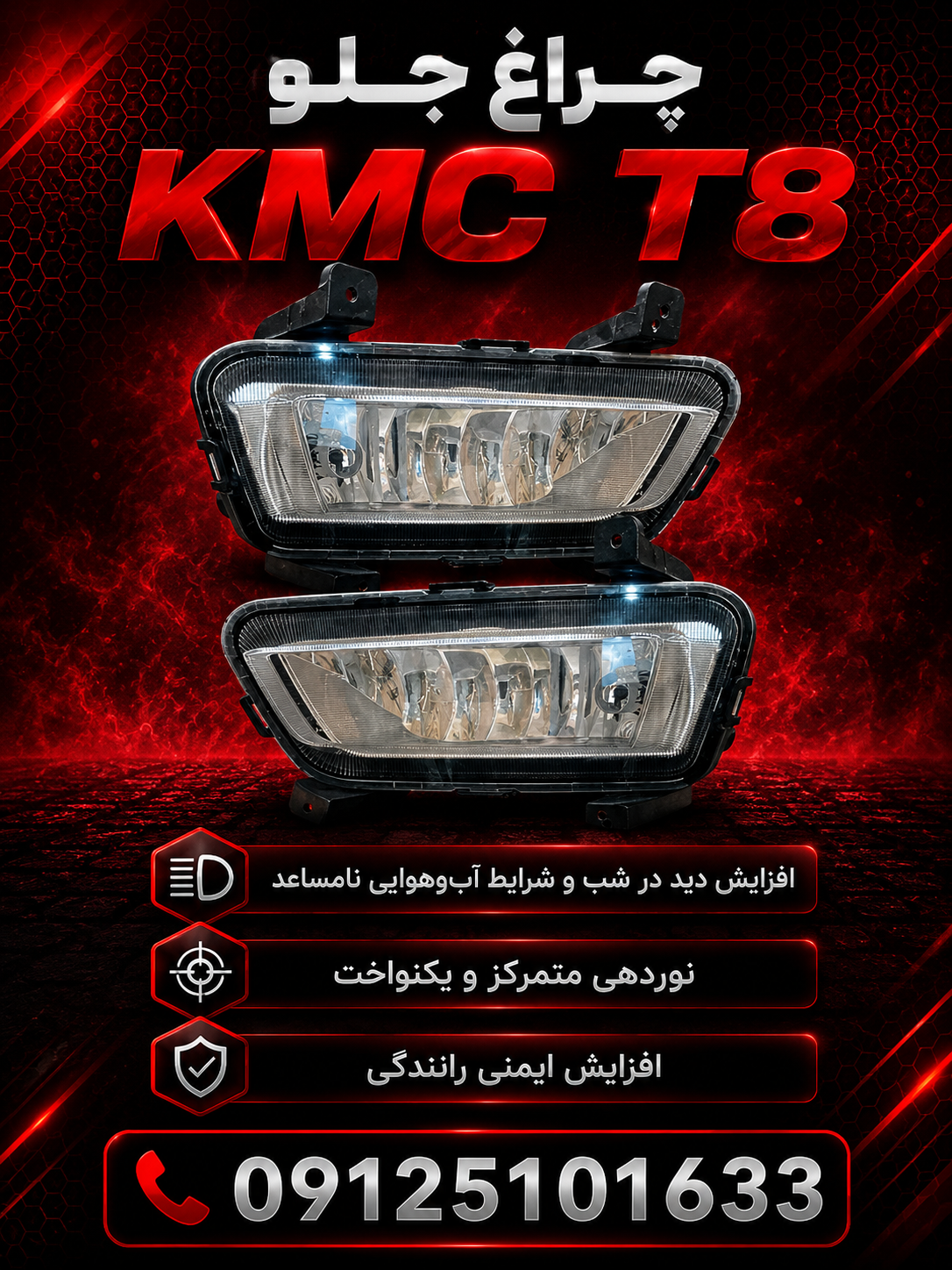 پرژکتور جلو KMC T8